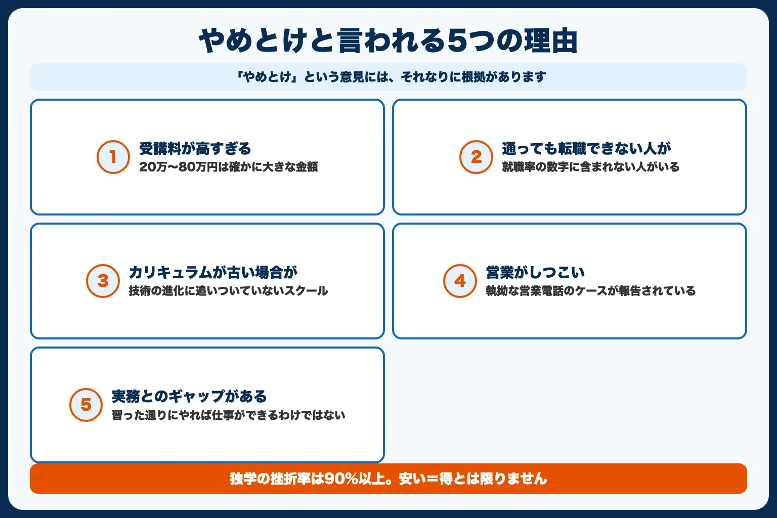 「意味ない」「やめとけ」と言われる5つの理由