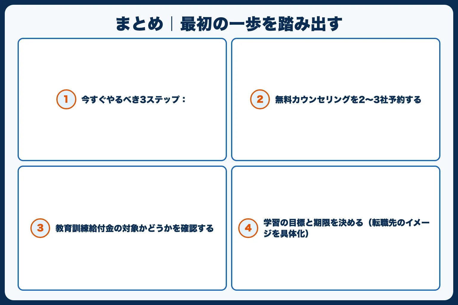 まとめ｜最初の一歩を踏み出す